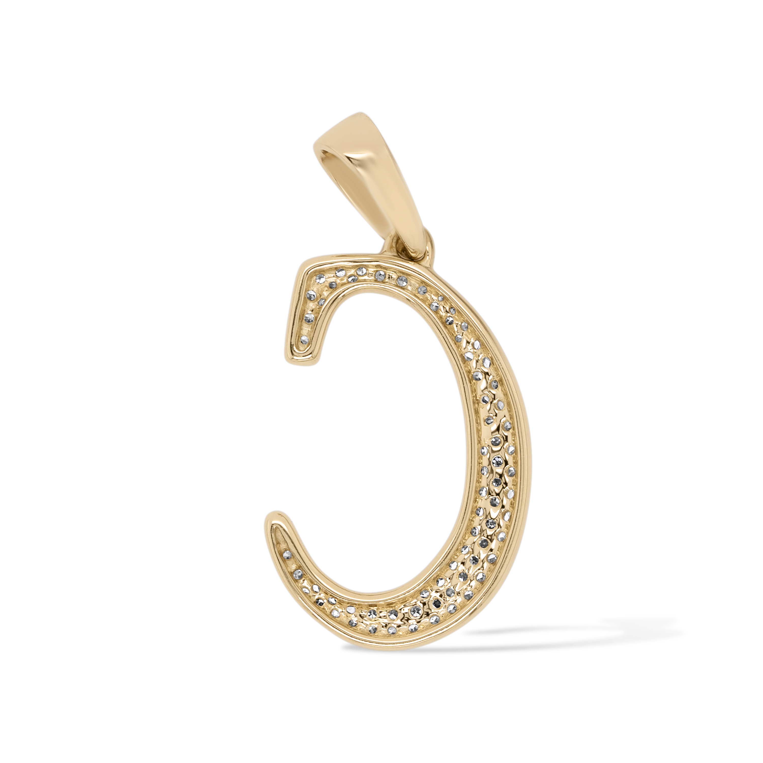 Diamond Letter C Pendant 0.15 ct. 14K Yellow Gold